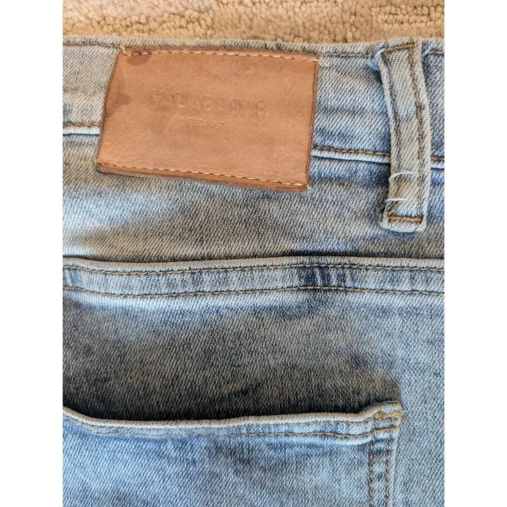 Valabasas Jeans Mens Size 32/36 32X36 Blue Denim Designer Skinny Flare